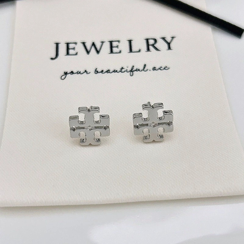 Tory Burch Letter Stud Earrings